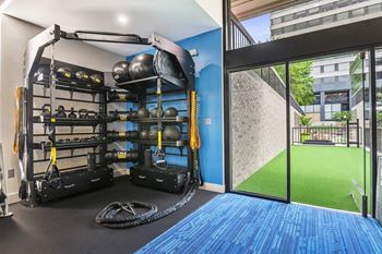 Indoor outdoor fitness center